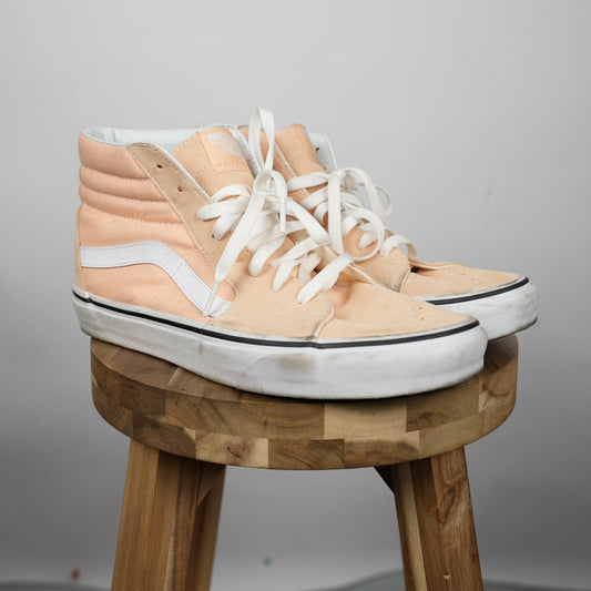 Vans Sk8-Hi “Peach/White” (Size 8, Lightly Skated)