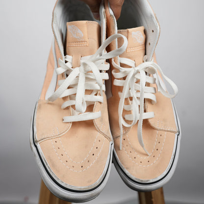 Vans Sk8-Hi “Peach/White” (Size 8, Lightly Skated)