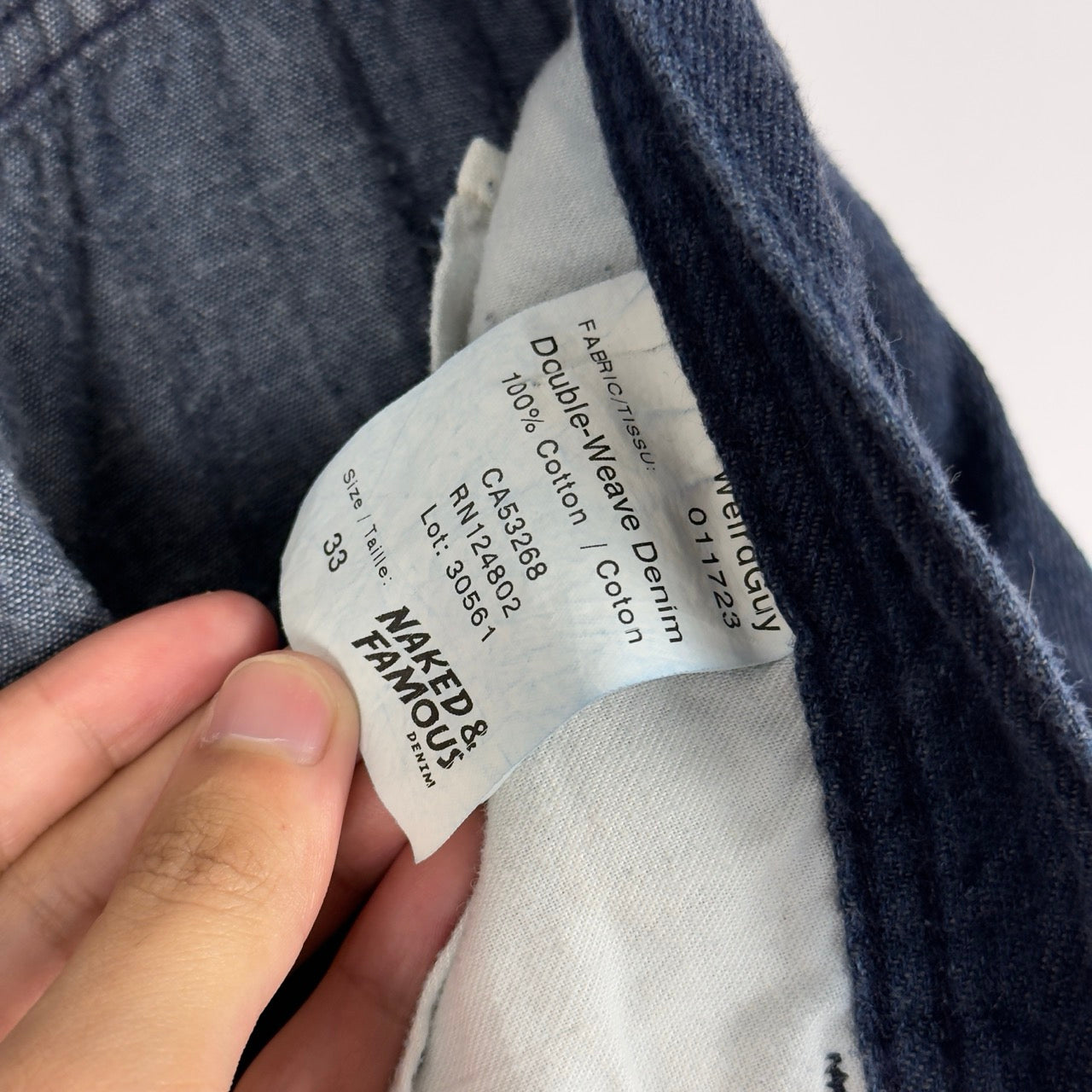 Naked & Famous Cropped Cotton Jeans – Soft Lightweight Denim (W32)