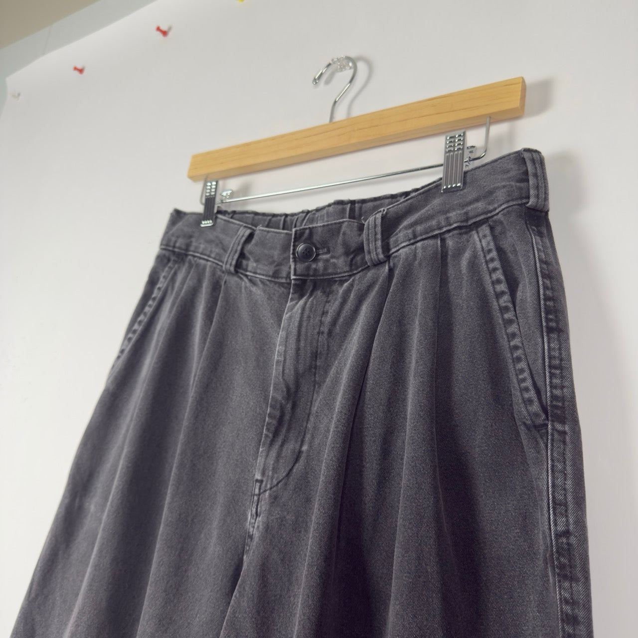 GU Black Denim Baggy Pants (Japan Exclusive)