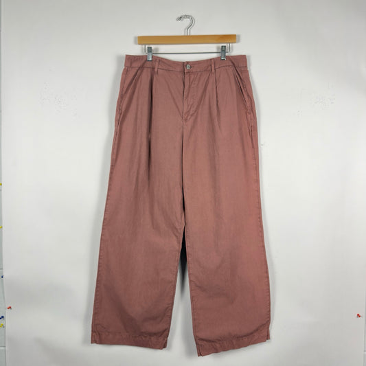 Calvin Klein Baggy Cotton Pants (Pink/Red Grapefruit Tone)