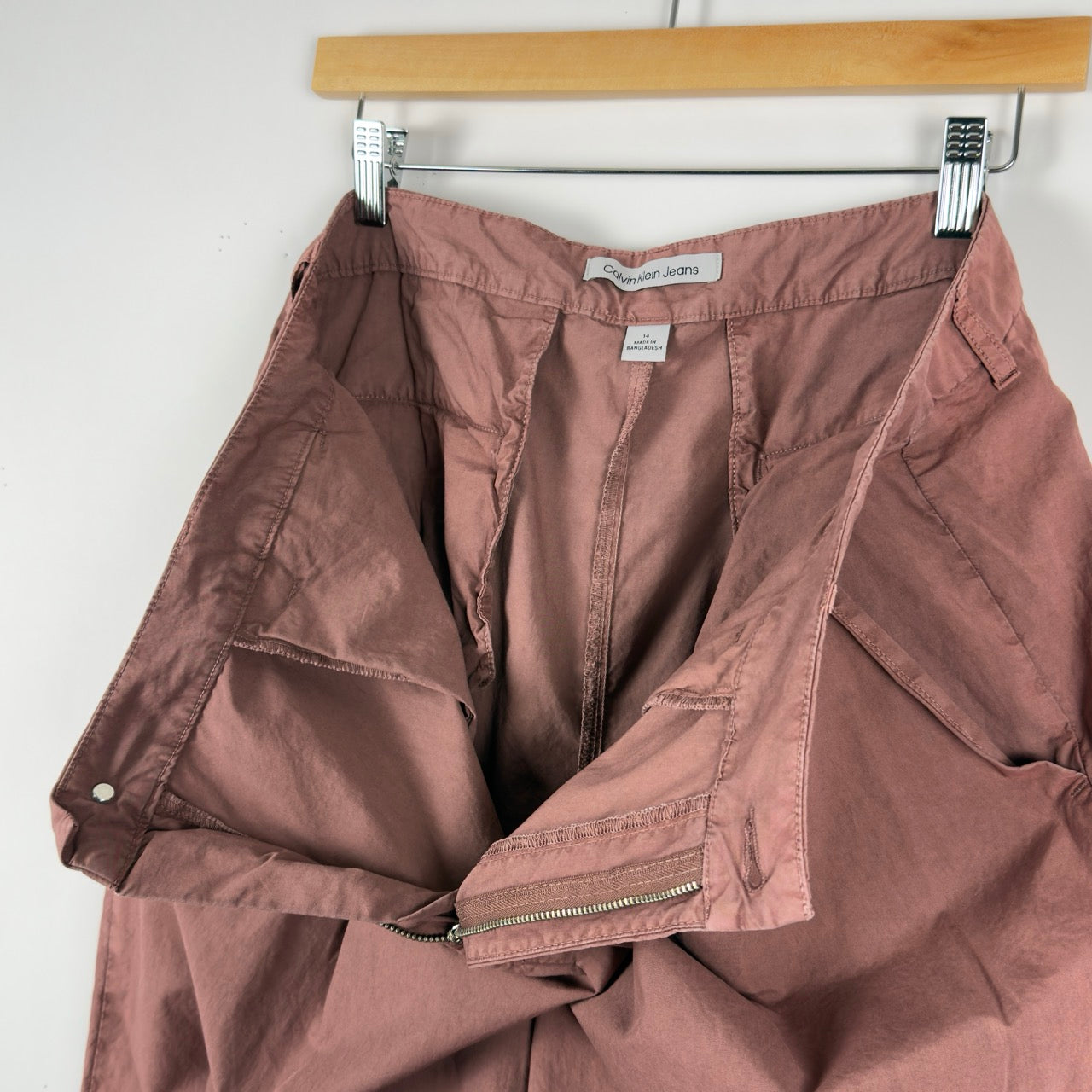 Calvin Klein Baggy Cotton Pants (Pink/Red Grapefruit Tone)