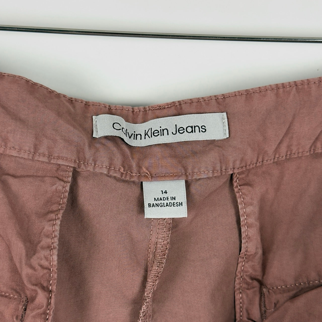 Calvin Klein Baggy Cotton Pants (Pink/Red Grapefruit Tone)