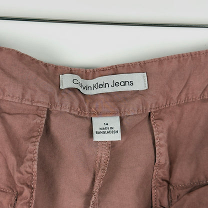 Calvin Klein Baggy Cotton Pants (Pink/Red Grapefruit Tone)