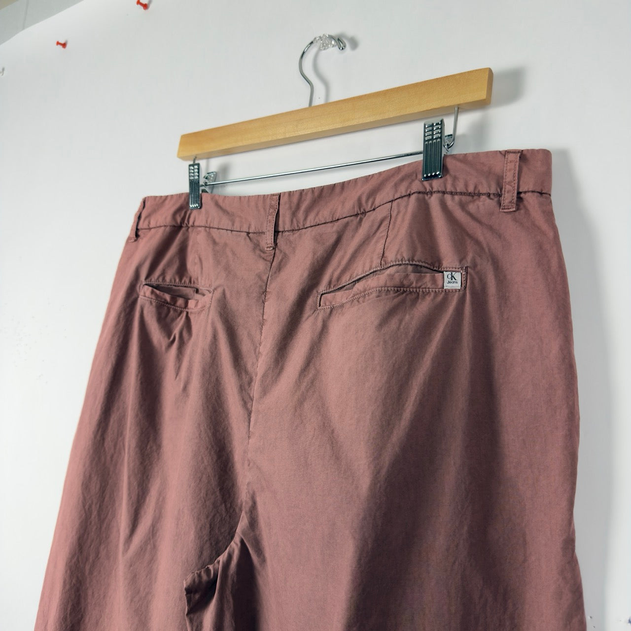 Calvin Klein Baggy Cotton Pants (Pink/Red Grapefruit Tone)
