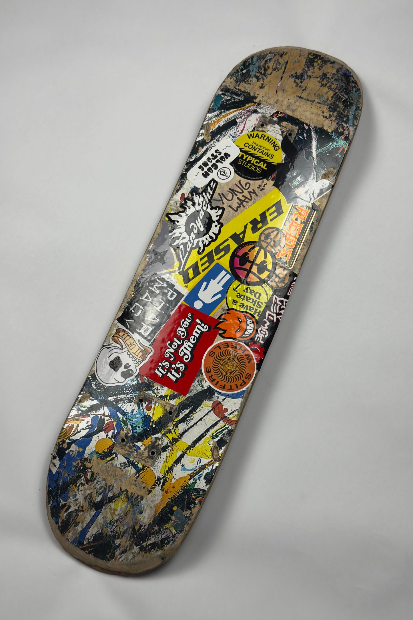 Deathwish Skate Deck (Sticker Bombed & Signed)
