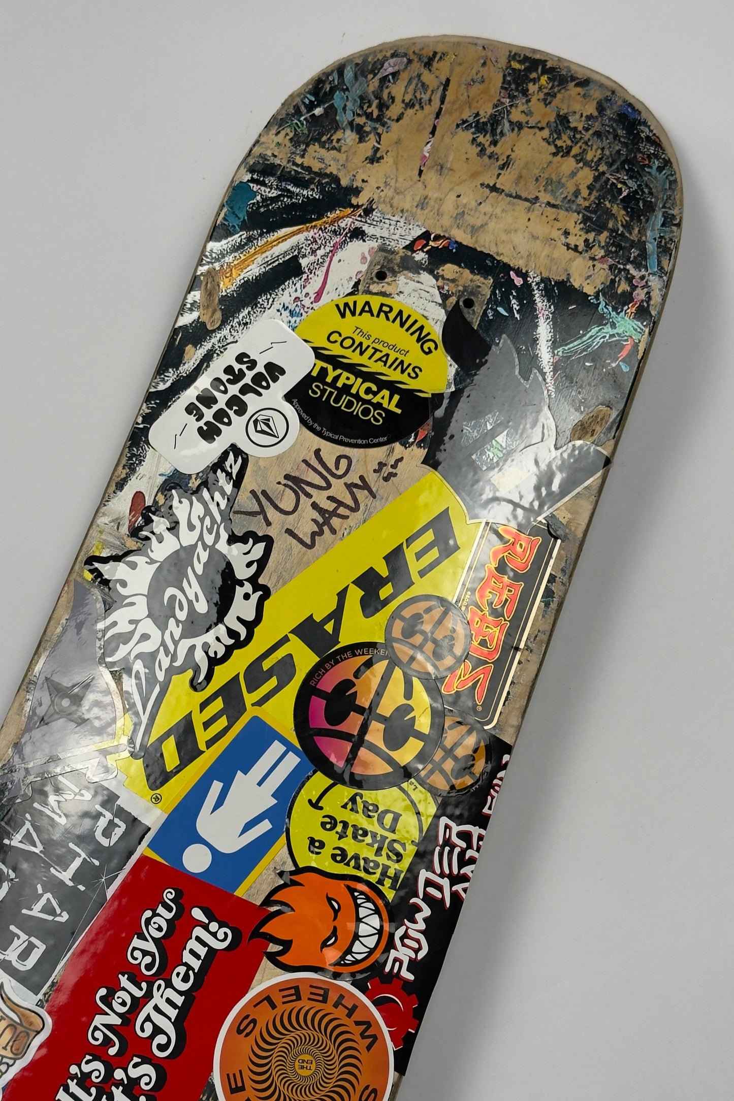 Deathwish Skate Deck (Sticker Bombed & Signed)