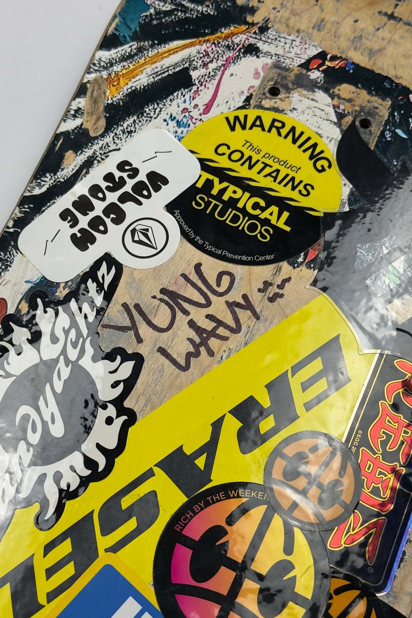 Deathwish Skate Deck (Sticker Bombed & Signed)